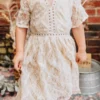 D & J Industries Girls Angel Eyes Dress - Ivory