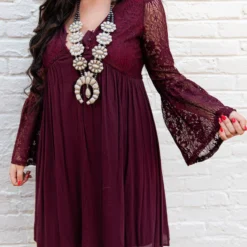 D & J Industries The Delilah Bohemian Dress - Purple