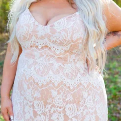 D & J Industries Shine Brighter Dress - Ivory