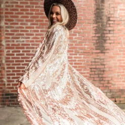Dongguan Haohoo Clothing CO., Ltd Pre-Orders PREORDER The Royal Sequin Duster - Rose Gold