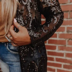 Dongguan Haohoo Clothing CO., Ltd Pre-Orders PREORDER The Royal Sequin Duster - Black