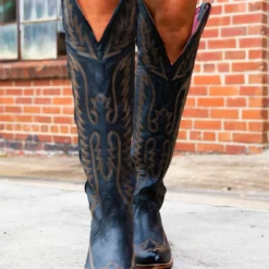 Alig Tannery Pre-Orders PREORDER Black Knight — Knee High Leather Western Boots