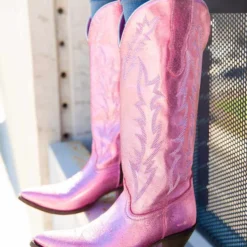 Prachi Leather PREORDER Just Call Me Dolly Pink Cowgirl Boots