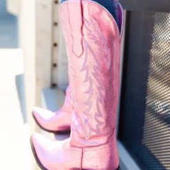 Prachi Leather PREORDER Just Call Me Dolly Pink Cowgirl Boots
