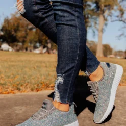 Mango Glitter Bomb Sneakers - Pewter