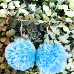 Your Fashion Wholesale Pom Pom Earrings - Turquoise Accessories