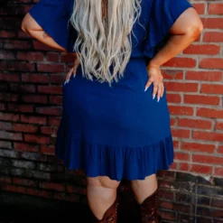 D & J Industries Never Lookin Back Dress - Navy Sale!