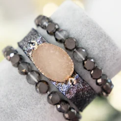 Southern Grace Midnight Garden Black Bracelet Sets New Arrivals