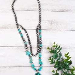 Southern Grace New Arrivals Take Me To The Rodeo Turquoise Necklace
