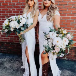 D & J Industries Adore You Dress - White