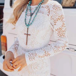 D & J Industries Always Be Mine Dress - White/Neutral 8 D & J Industries Always Be Mine Dress - White/Neutral