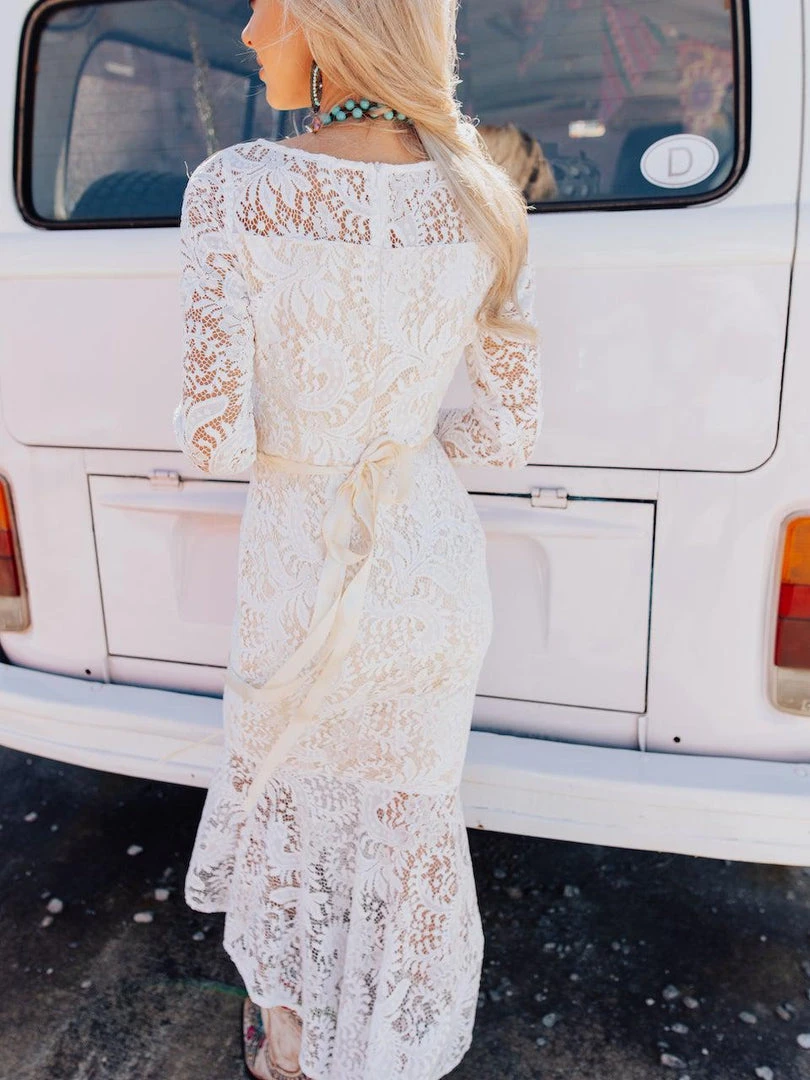 D & J Industries Always Be Mine Dress - White/Neutral 4 D & J Industries Always Be Mine Dress - White/Neutral