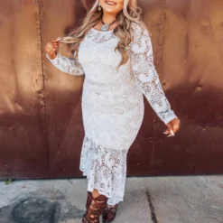 D & J Industries Always Be Mine Dress - White/Neutral