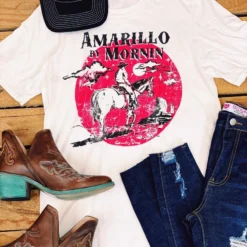 Country Deep Amarillo By Mornin White Tee
