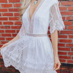 D & J Industries Sale! Anywhere With You Dress - White