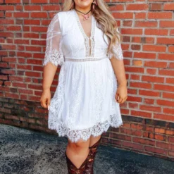 D & J Industries Sale! Anywhere With You Dress - White