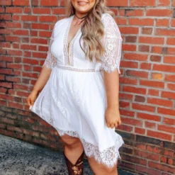 D & J Industries Sale! Anywhere With You Dress - White