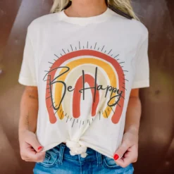 Bling-A-Gogo Clothing Be Happy Tee