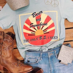 Rowdy Crowd Clothing Beer And Sunshine Tee