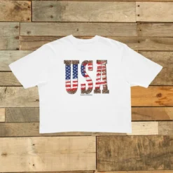 GTN USA Crop Top T Shirt