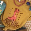 Miss Mud Pie Tees Boot Babe Tee - Mustard