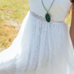 D & J Industries Bridal Lace Long Dress