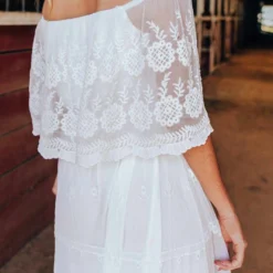 D & J Industries Bridal Off Shoulder White Dress Sale!