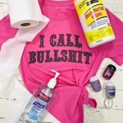 Bling-A-Gogo Bullshit Tee - Pink