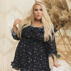 D & J Industries Burnin Love Off Shoulder Dress - Black