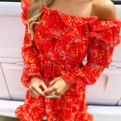 Southern Fried Chics Burnin Love Off Shoulder Dress 10 Southern Fried Chics Burnin Love Off Shoulder Dress