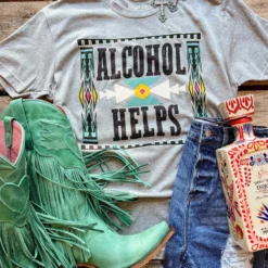 Rowdy Crowd Clothing Alcohol Helps T-shirt New Arrivals