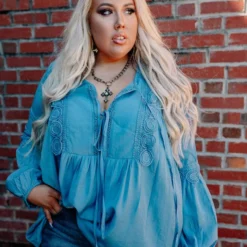 D & J Industries Circle Of Love Top - Royal Blue Tops