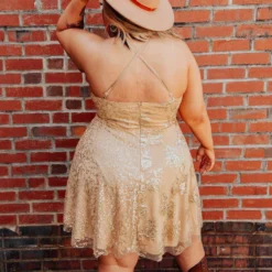 D & J Industries Co., LTD. Sale! Class And Sass Dress - Gold/Neutral