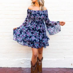 Southern Fried Chics Dresses Concert Ready — Floral Western Dress