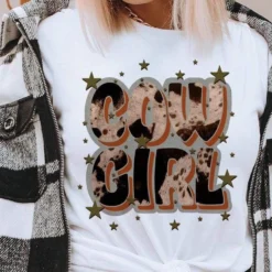 Miss Mud Pie Cowgirl And Stars Tee - White