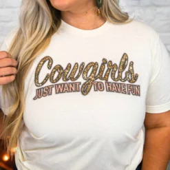 Bling-A-Gogo Tees Cowgirls Just Want To Have Fun Tee