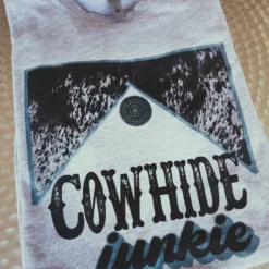 Miss Mud Pie Cowhide Junkie Tee - Gray Clothing