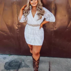 D & J Industries Dance With You Dress - White