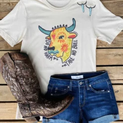 Miss Mud Pie Tees Do No Harm Tee - Cream