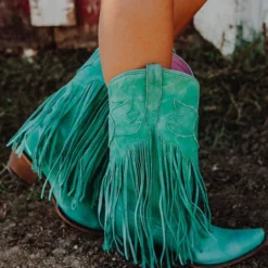 Lane Boots Dreamer Turquoise Fringe Boots By Lane