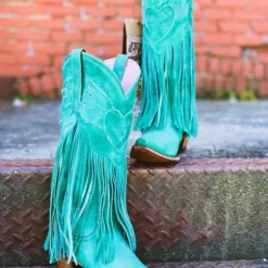 Lane Boots Dreamer Turquoise Fringe Boots By Lane
