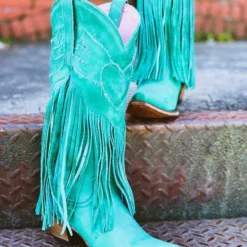 Lane Boots Dreamer Turquoise Fringe Boots By Lane