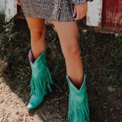 Lane Boots Dreamer Turquoise Fringe Boots By Lane