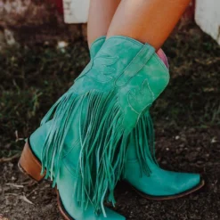 Lane Boots Dreamer Turquoise Fringe Boots By Lane