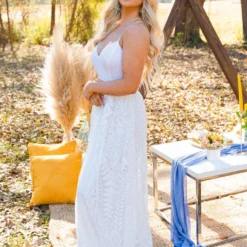 D & J Industries Dreaming Of Love — Western Wedding Dress In White Bridal