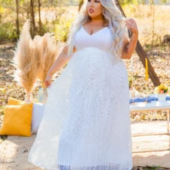 D & J Industries Dreaming Of Love — Western Wedding Dress In White Bridal