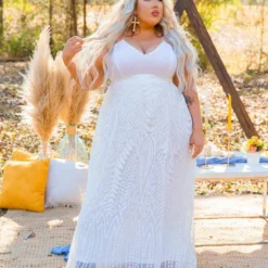 D & J Industries Dreaming Of Love — Western Wedding Dress In White Bridal