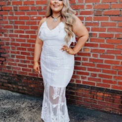 D & J Industries Dressed In White Dress - White Sale!