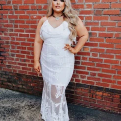 D & J Industries Dressed In White Dress - White Sale!