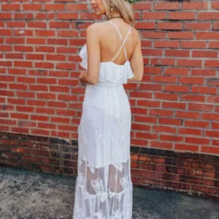 D & J Industries Dressed In White Dress - White Sale!